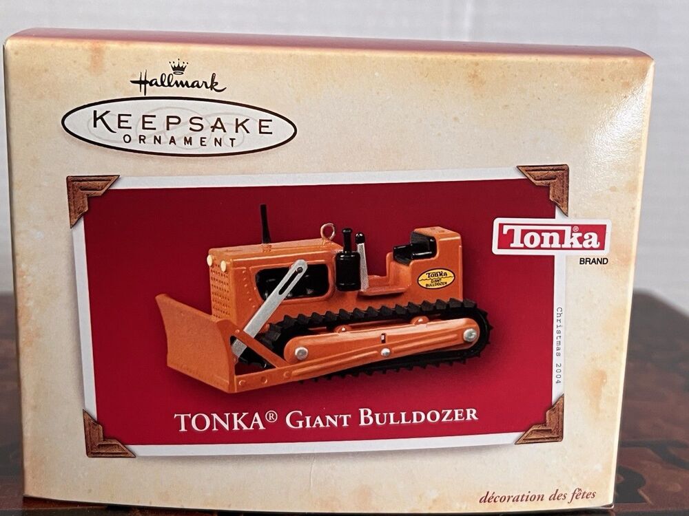 Tonka Giant Bulldozer 2004 Die-Cast MetalHallmark Christmas Ornament MIB NEW